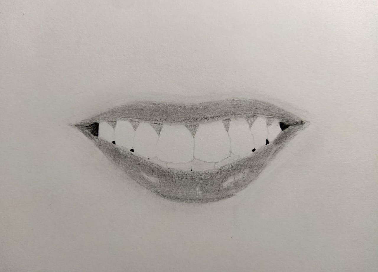 How To Draw teeth easily » 6 Steps Human Body Drawing Tutorials
