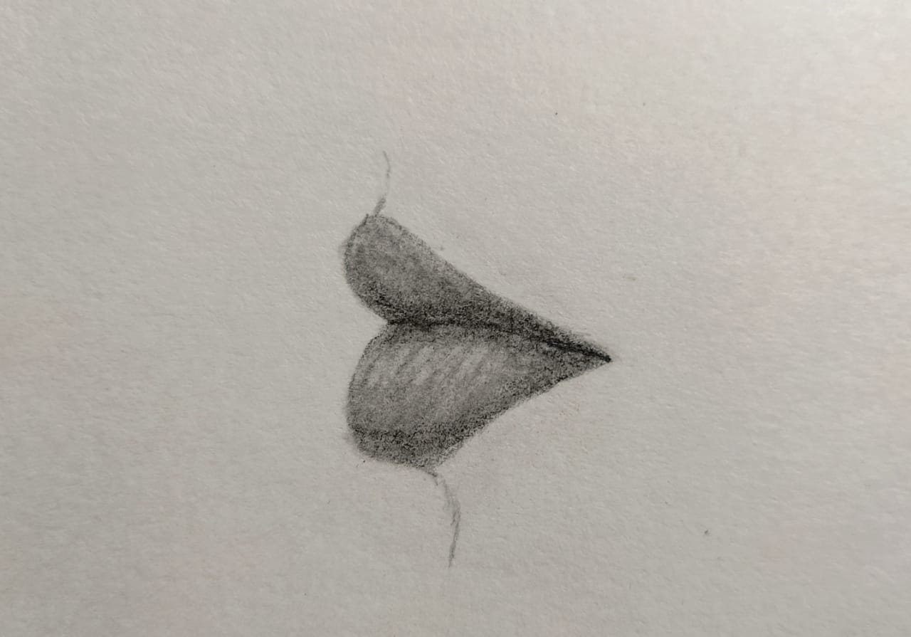 How To Draw Lips From The Side » 9 STEPS The Ravi arts