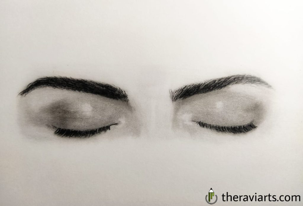 How to draw Closed Eyes for beginners. step by step 