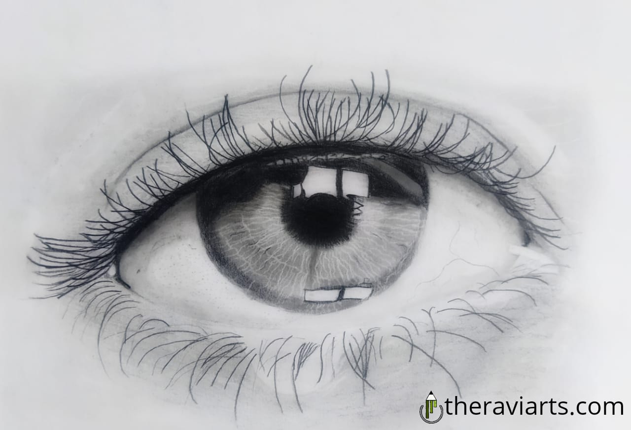 eye drawing with step by step instructions