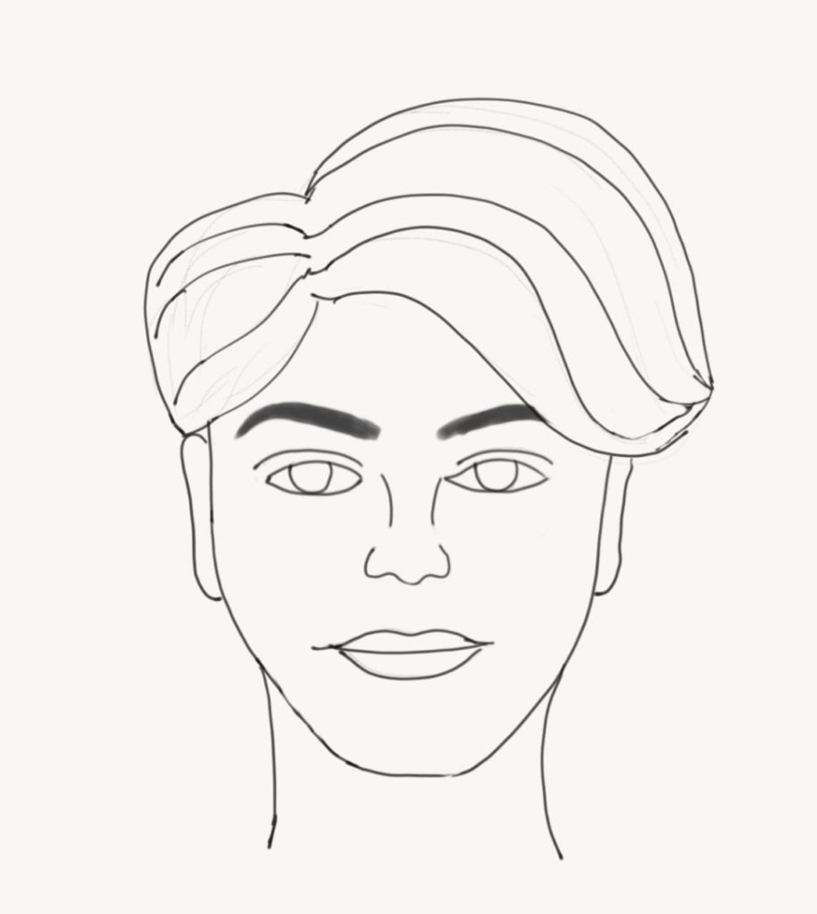 How To Draw A male Face » Human Body Drawing Tutorials